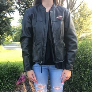 Harley Davidson Authentic Leather Riding Jacket
